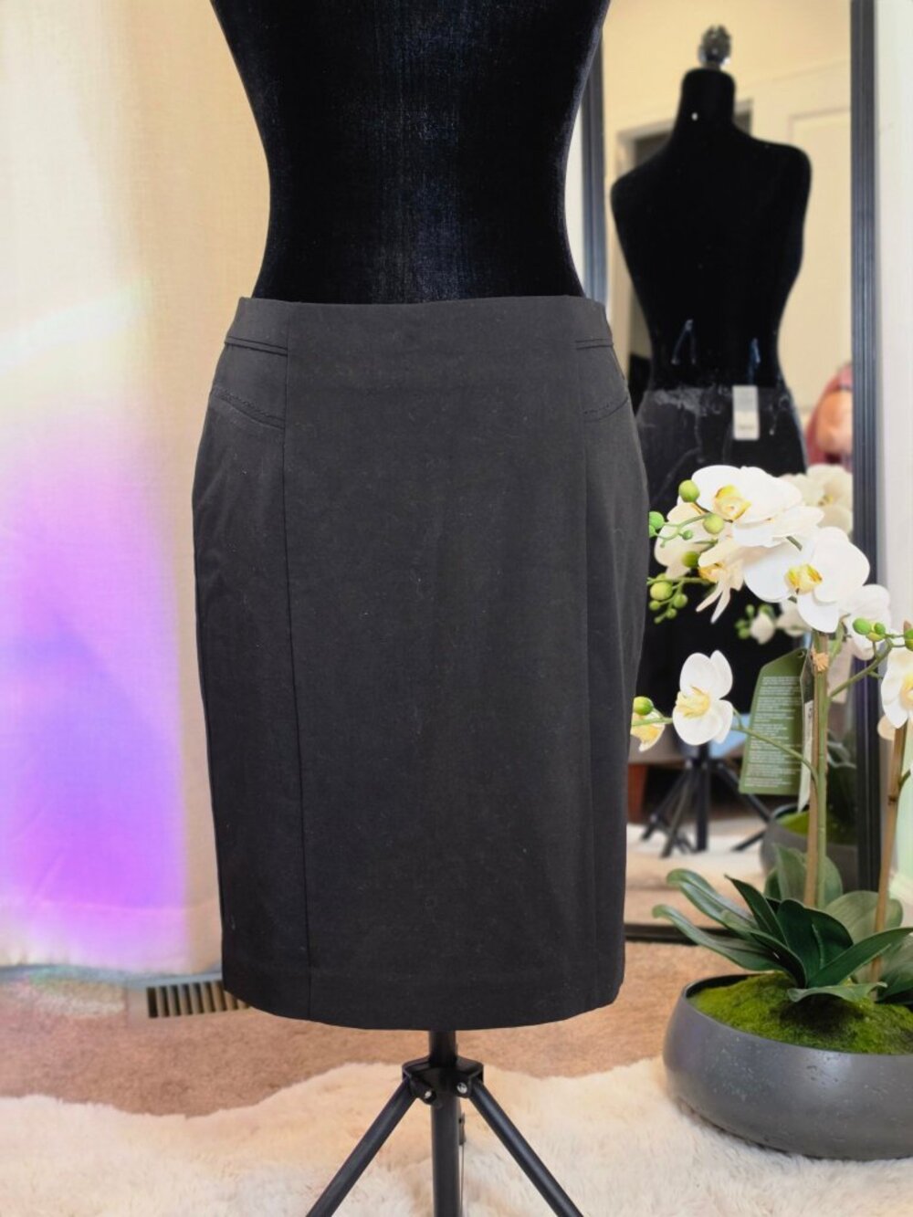 Worthington Petite Black Pencil Skirt NWT - Size 4P